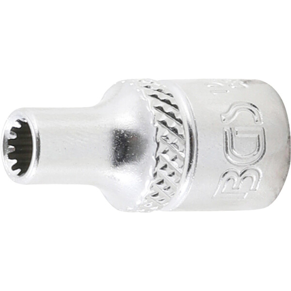 BGS 10104 Steckschlüssel-Einsatz Gear Lock | Antrieb Innenvierkant 6,3 mm (1/4") | SW 4 mm
