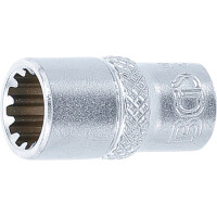 BGS 10108 Steckschlüssel-Einsatz Gear Lock | Antrieb Innenvierkant 6,3 mm (1/4") | SW 8 mm