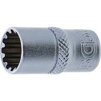 BGS 10109 Steckschlüssel-Einsatz Gear Lock | Antrieb Innenvierkant 6,3 mm (1/4") | SW 9 mm