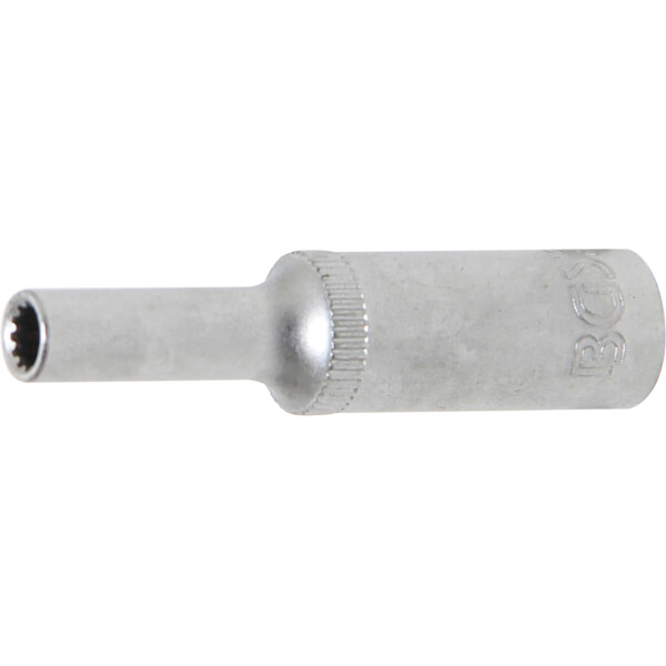 BGS 10154 Steckschlüssel-Einsatz Gear Lock, tief | Antrieb Innenvierkant 6,3 mm (1/4") | SW 4 mm