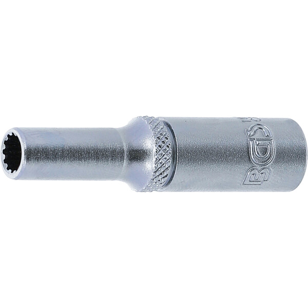 BGS 10155 Steckschlüssel-Einsatz Gear Lock, tief | Antrieb Innenvierkant 6,3 mm (1/4") | SW 5 mm
