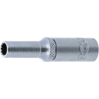 BGS 10155 Steckschlüssel-Einsatz Gear Lock, tief | Antrieb Innenvierkant 6,3 mm (1/4") | SW 5 mm