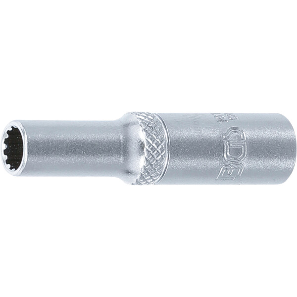BGS 10156 Steckschlüssel-Einsatz Gear Lock, tief | Antrieb Innenvierkant 6,3 mm (1/4") | SW 6 mm