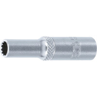 BGS 10156 Steckschlüssel-Einsatz Gear Lock, tief | Antrieb Innenvierkant 6,3 mm (1/4") | SW 6 mm