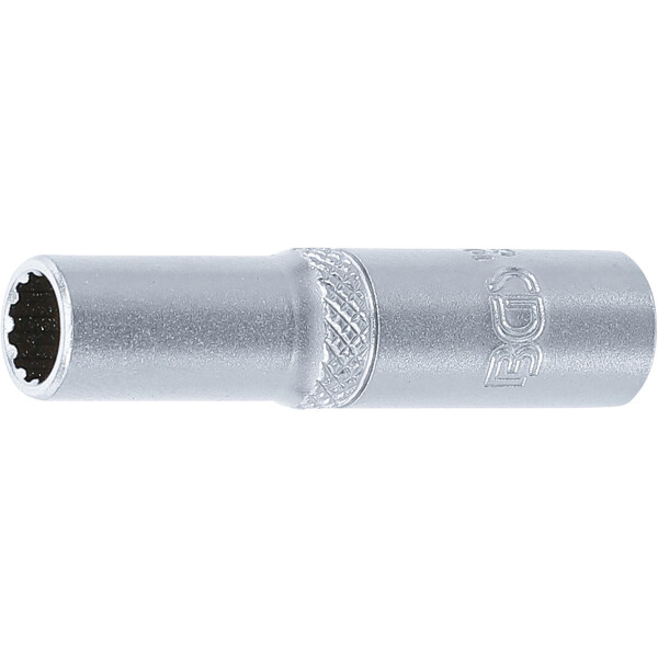 BGS 10157 Steckschlüssel-Einsatz Gear Lock, tief | Antrieb Innenvierkant 6,3 mm (1/4") | SW 7 mm