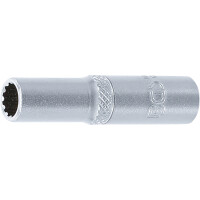BGS 10157 Steckschlüssel-Einsatz Gear Lock, tief | Antrieb Innenvierkant 6,3 mm (1/4") | SW 7 mm