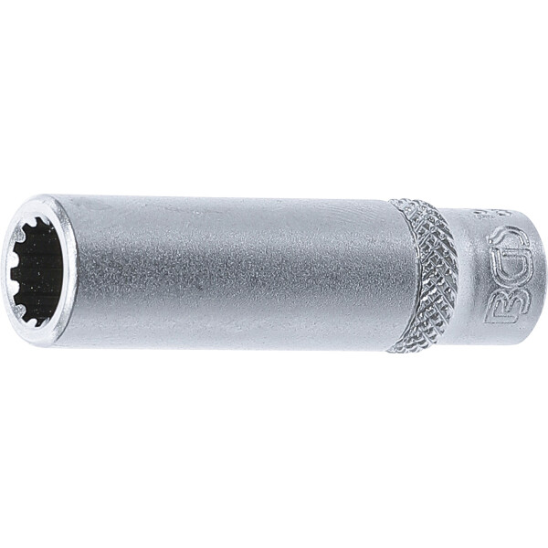 BGS 10158 Steckschlüssel-Einsatz Gear Lock, tief | Antrieb Innenvierkant 6,3 mm (1/4") | SW 8 mm