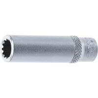 BGS 10158 Steckschlüssel-Einsatz Gear Lock, tief | Antrieb Innenvierkant 6,3 mm (1/4") | SW 8 mm