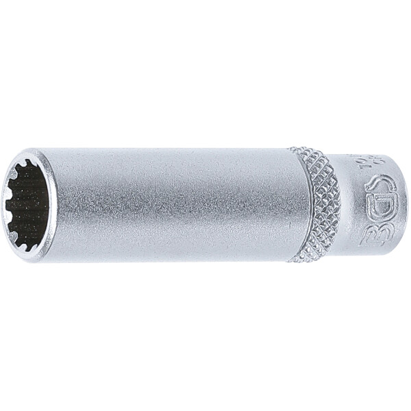 BGS 10159 Steckschlüssel-Einsatz Gear Lock, tief | Antrieb Innenvierkant 6,3 mm (1/4") | SW 9 mm