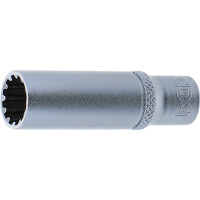 BGS 10160 Steckschlüssel-Einsatz Gear Lock, tief | Antrieb Innenvierkant 6,3 mm (1/4") | SW 10 mm