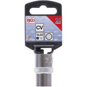 BGS 10214 Steckschlüssel-Einsatz Gear Lock | Antrieb Innenvierkant 12,5 mm (1/2") | SW 14 mm