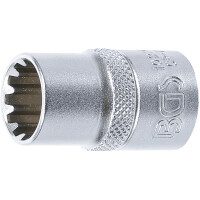 BGS 10214 Steckschlüssel-Einsatz Gear Lock | Antrieb Innenvierkant 12,5 mm (1/2") | SW 14 mm