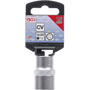 BGS 10215 Steckschlüssel-Einsatz Gear Lock | Antrieb Innenvierkant 12,5 mm (1/2") | SW 15 mm