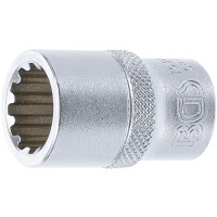 BGS 10215 Steckschlüssel-Einsatz Gear Lock | Antrieb Innenvierkant 12,5 mm (1/2") | SW 15 mm