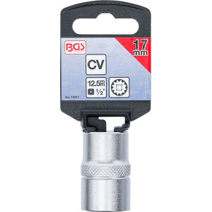 BGS 10217 Steckschlüssel-Einsatz Gear Lock | Antrieb Innenvierkant 12,5 mm (1/2") | SW 17 mm