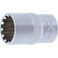 BGS 10217 Steckschlüssel-Einsatz Gear Lock | Antrieb Innenvierkant 12,5 mm (1/2") | SW 17 mm