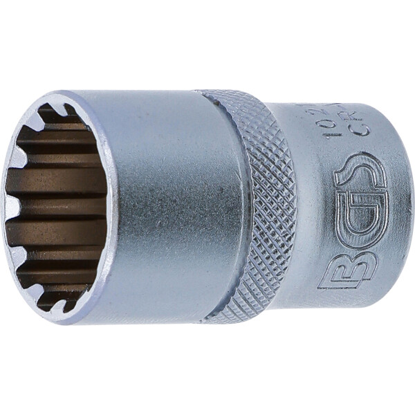 BGS 10218 Steckschlüssel-Einsatz Gear Lock | Antrieb Innenvierkant 12,5 mm (1/2") | SW 18 mm