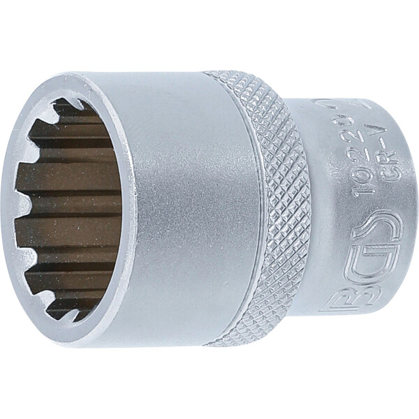 BGS 10220 Steckschlüssel-Einsatz Gear Lock | Antrieb Innenvierkant 12,5 mm (1/2") | SW 20 mm