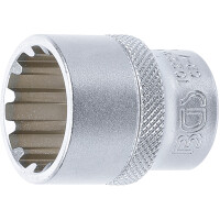 BGS 10222 Steckschlüssel-Einsatz Gear Lock | Antrieb Innenvierkant 12,5 mm (1/2") | SW 22 mm
