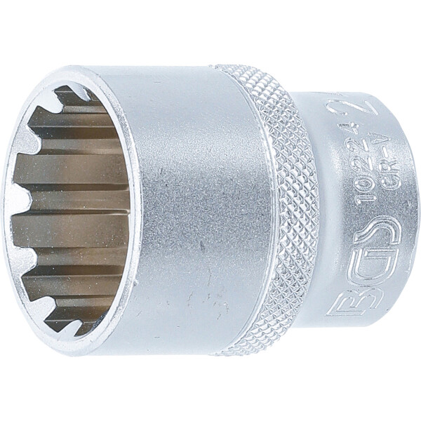 BGS 10224 Steckschlüssel-Einsatz Gear Lock | Antrieb Innenvierkant 12,5 mm (1/2") | SW 24 mm