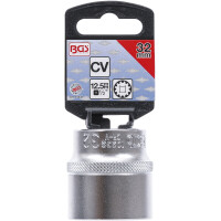 BGS 10232 Steckschlüssel-Einsatz Gear Lock | Antrieb Innenvierkant 12,5 mm (1/2") | SW 32 mm