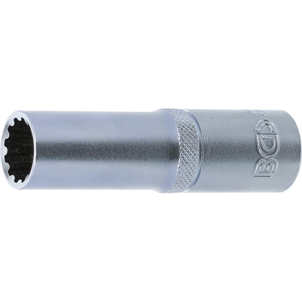 BGS 10254 Steckschlüssel-Einsatz Gear Lock, tief | Antrieb Innenvierkant 12,5 mm (1/2") | SW 14 mm