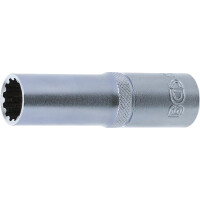 BGS 10254 Steckschlüssel-Einsatz Gear Lock, tief | Antrieb Innenvierkant 12,5 mm (1/2") | SW 14 mm