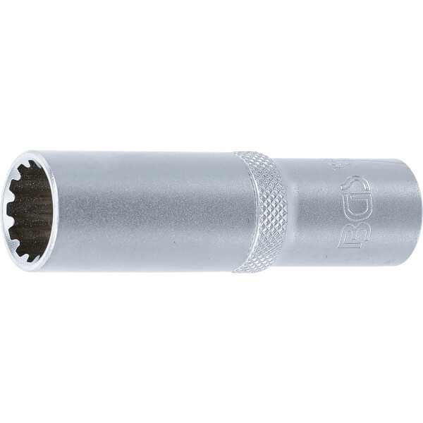 BGS 10255 Steckschlüssel-Einsatz Gear Lock, tief | Antrieb Innenvierkant 12,5 mm (1/2") | SW 15 mm