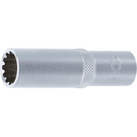 BGS 10255 Steckschlüssel-Einsatz Gear Lock, tief | Antrieb Innenvierkant 12,5 mm (1/2") | SW 15 mm