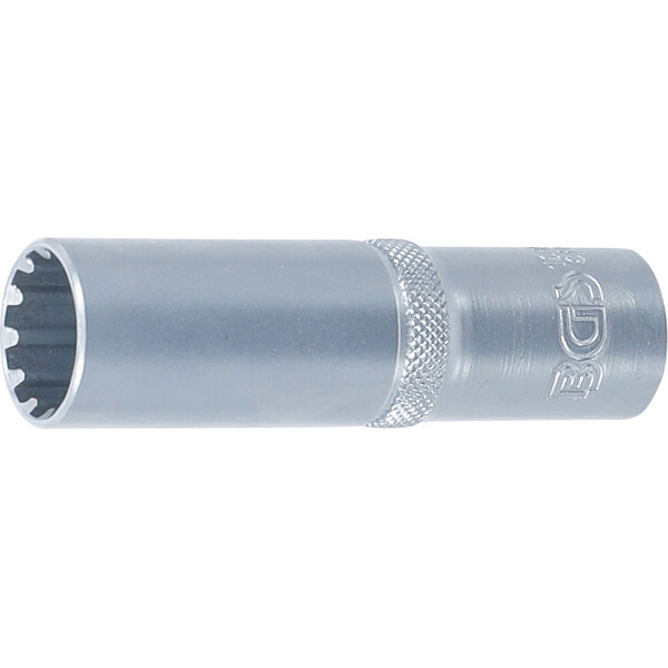 BGS 10256 Steckschlüssel-Einsatz Gear Lock, tief | Antrieb Innenvierkant 12,5 mm (1/2") | SW 16 mm