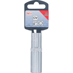 BGS 10256 Steckschlüssel-Einsatz Gear Lock, tief | Antrieb Innenvierkant 12,5 mm (1/2") | SW 16 mm