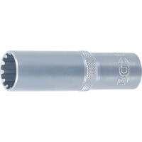 BGS 10256 Steckschlüssel-Einsatz Gear Lock, tief | Antrieb Innenvierkant 12,5 mm (1/2") | SW 16 mm