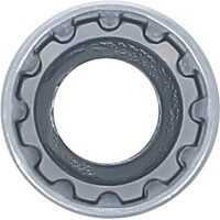 BGS 10256 Steckschlüssel-Einsatz Gear Lock, tief | Antrieb Innenvierkant 12,5 mm (1/2") | SW 16 mm