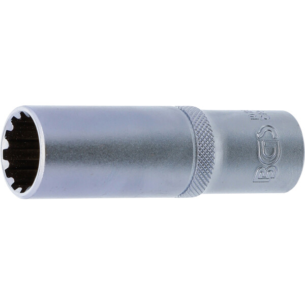 BGS 10257 Steckschlüssel-Einsatz Gear Lock, tief | Antrieb Innenvierkant 12,5 mm (1/2") | SW 17 mm