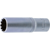 BGS 10257 Steckschlüssel-Einsatz Gear Lock, tief | Antrieb Innenvierkant 12,5 mm (1/2") | SW 17 mm