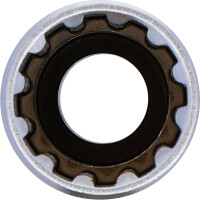 BGS 10257 Steckschlüssel-Einsatz Gear Lock, tief | Antrieb Innenvierkant 12,5 mm (1/2") | SW 17 mm