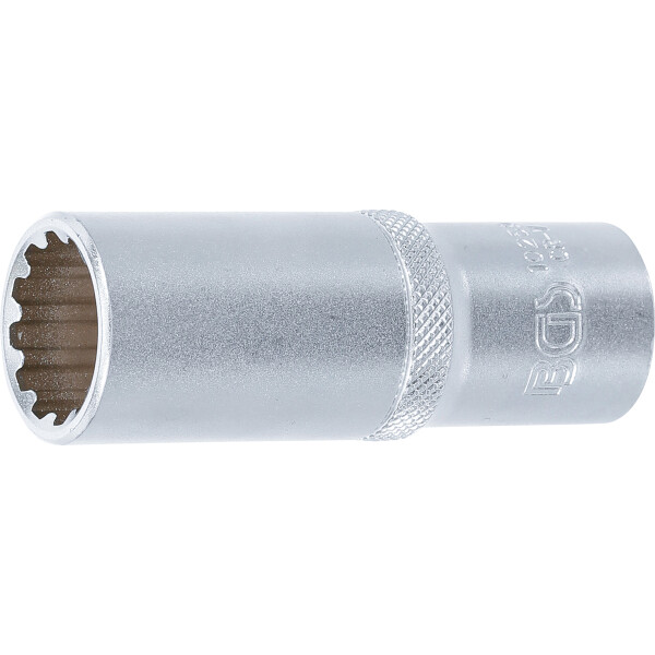 BGS 10259 Steckschlüssel-Einsatz Gear Lock, tief | Antrieb Innenvierkant 12,5 mm (1/2") | SW 19 mm