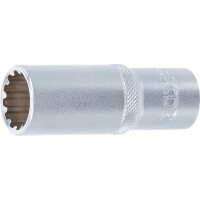 BGS 10259 Steckschlüssel-Einsatz Gear Lock, tief | Antrieb Innenvierkant 12,5 mm (1/2") | SW 19 mm