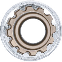 BGS 10259 Steckschlüssel-Einsatz Gear Lock, tief | Antrieb Innenvierkant 12,5 mm (1/2") | SW 19 mm