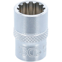 BGS 10312 Steckschlüssel-Einsatz Gear Lock | Antrieb Innenvierkant 10 mm (3/8") | SW 12 mm