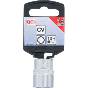 BGS 10314 Steckschlüssel-Einsatz Gear Lock | Antrieb Innenvierkant 10 mm (3/8") | SW 14 mm