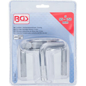 BGS 1032 Luftfilter - Kartuschenschlüssel, 3-armig | für Kartuschen Ø 95 - 150 mm