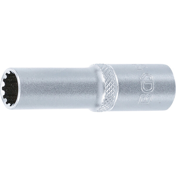 BGS 10350 Steckschlüssel-Einsatz Gear Lock, tief | Antrieb Innenvierkant 10 mm (3/8") | SW 10 mm