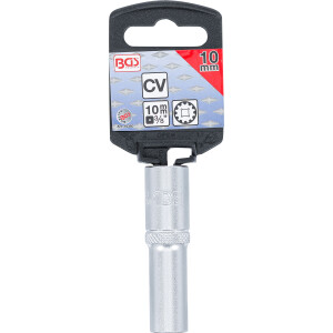 BGS 10350 Steckschlüssel-Einsatz Gear Lock, tief | Antrieb Innenvierkant 10 mm (3/8") | SW 10 mm