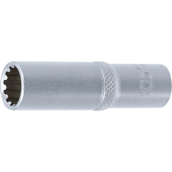 BGS 10352 Steckschlüssel-Einsatz Gear Lock, tief | Antrieb Innenvierkant 10 mm (3/8") | SW 12 mm