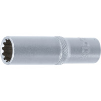 BGS 10352 Steckschlüssel-Einsatz Gear Lock, tief | Antrieb Innenvierkant 10 mm (3/8") | SW 12 mm