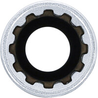 BGS 10352 Steckschlüssel-Einsatz Gear Lock, tief | Antrieb Innenvierkant 10 mm (3/8") | SW 12 mm
