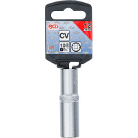 BGS 10352 Steckschlüssel-Einsatz Gear Lock, tief | Antrieb Innenvierkant 10 mm (3/8") | SW 12 mm