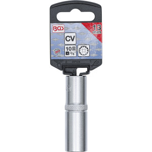 BGS 10353 Steckschlüssel-Einsatz Gear Lock, tief | Antrieb Innenvierkant 10 mm (3/8") | SW 13 mm