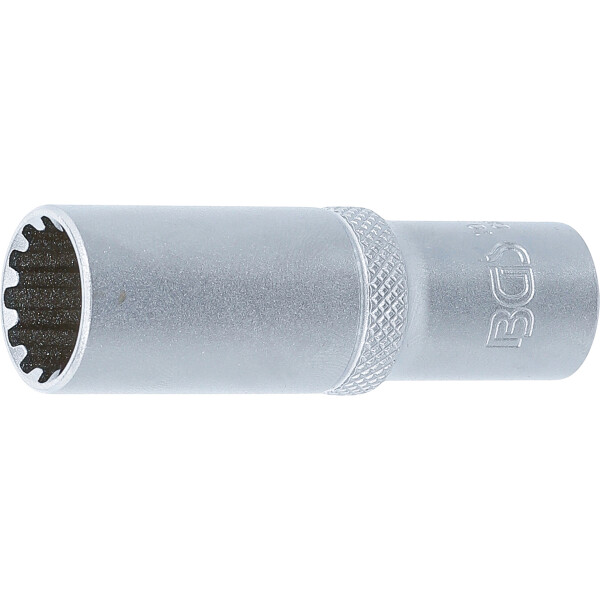 BGS 10354 Steckschlüssel-Einsatz Gear Lock, tief | Antrieb Innenvierkant 10 mm (3/8") | SW 14 mm